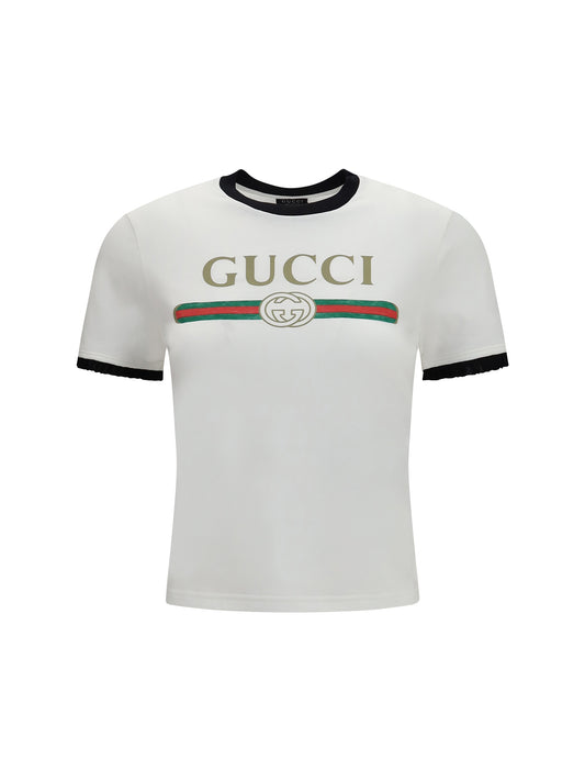 Gucci Printed cotton jersey T-shirt - White/Mc