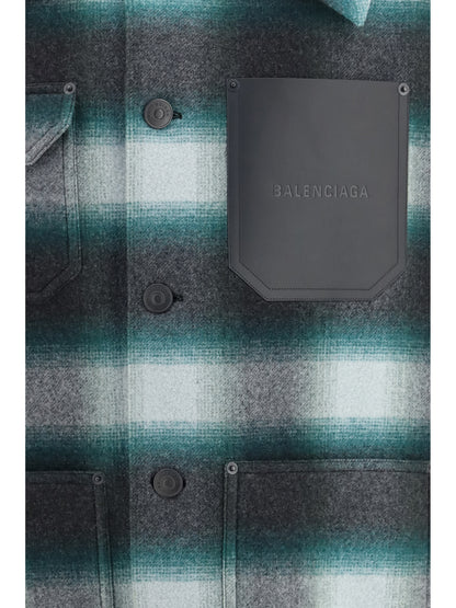 Balenciaga Workwear Cocoon Jacket - Dark Green/Black