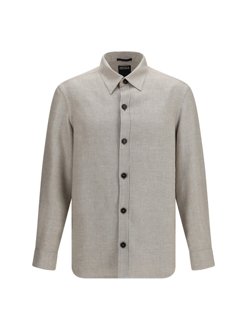 Zegna Cashmere, linen, and silk Overshirt - 054