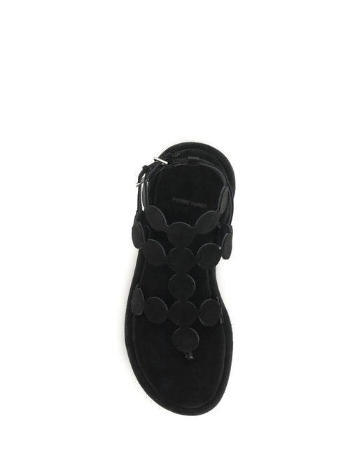 Pierre Hardy Suede Sandals - Suede Calf Black
