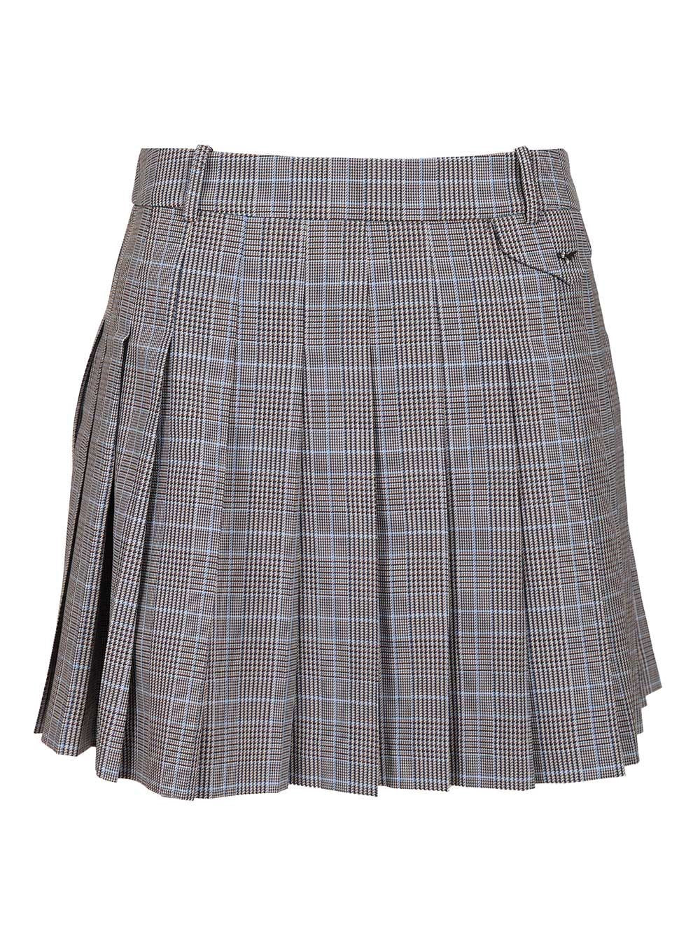 Maison Kitsuné Pleated Mini Skirt - Grey