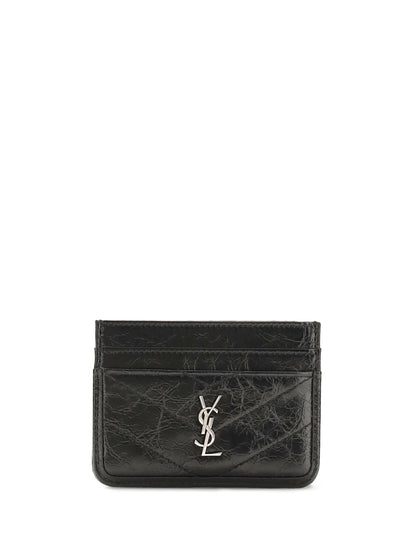 Saint Laurent Niki Vintage leather Card Holder - Black