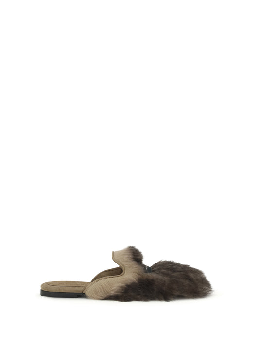 DOLCE & GABBANA Sheepskin Mules