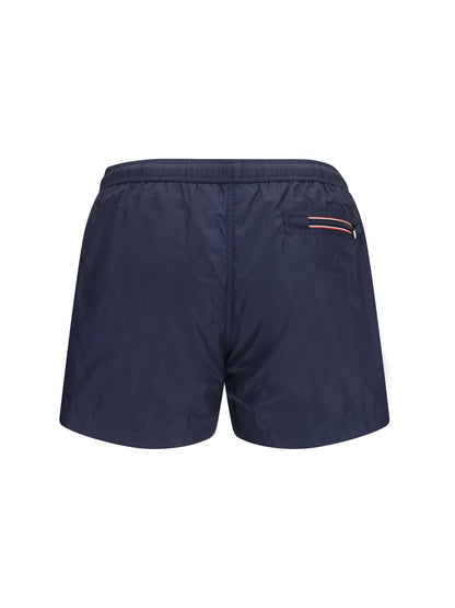 Moncler Logo Swim Shorts - Navy