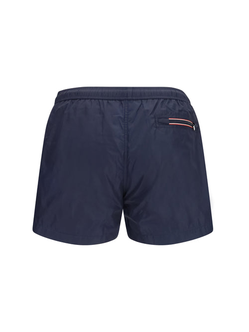 Moncler Logo Swim Shorts - Navy