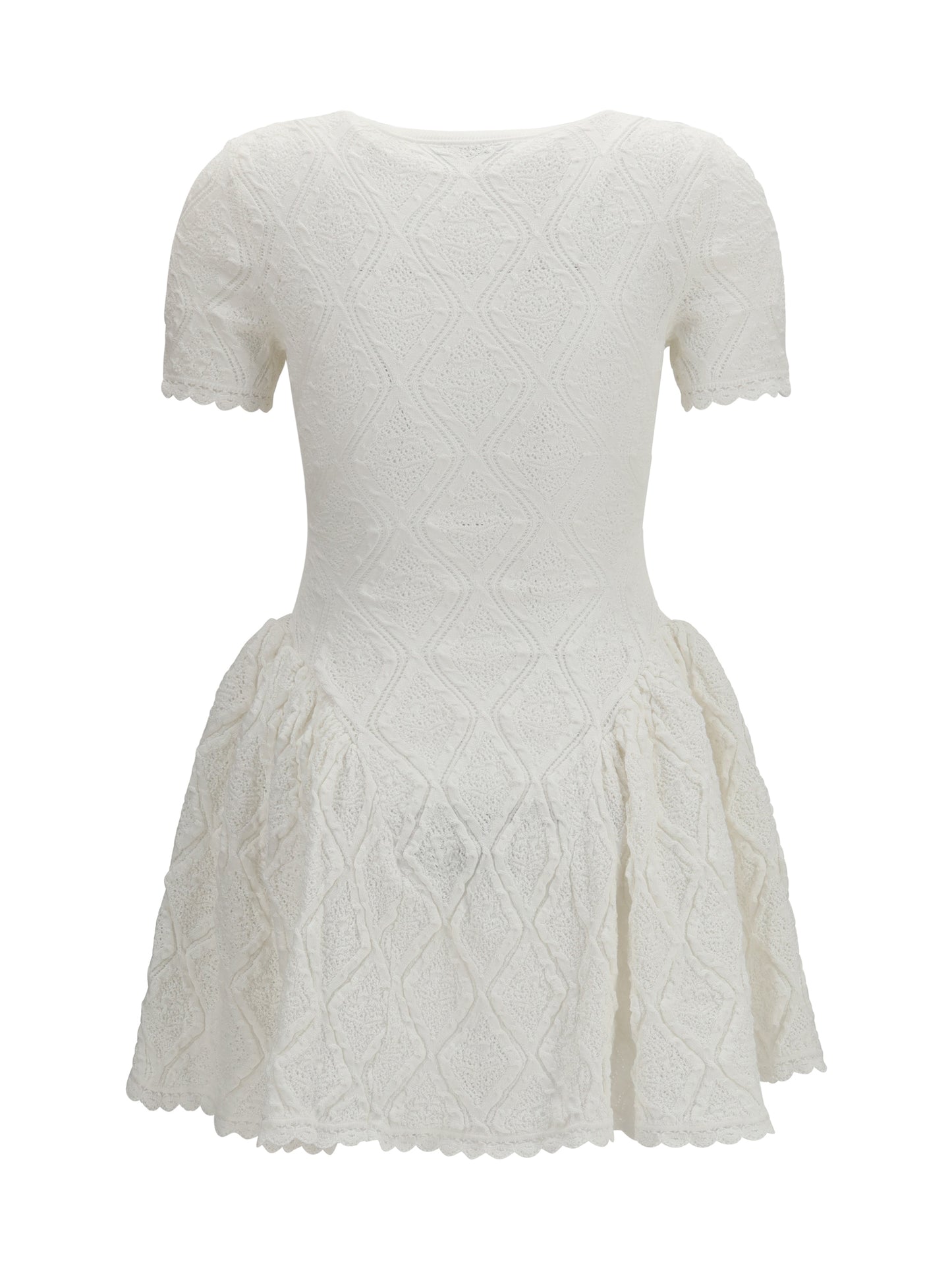 SELF-PORTRAIT Pointelle knit mini Dress