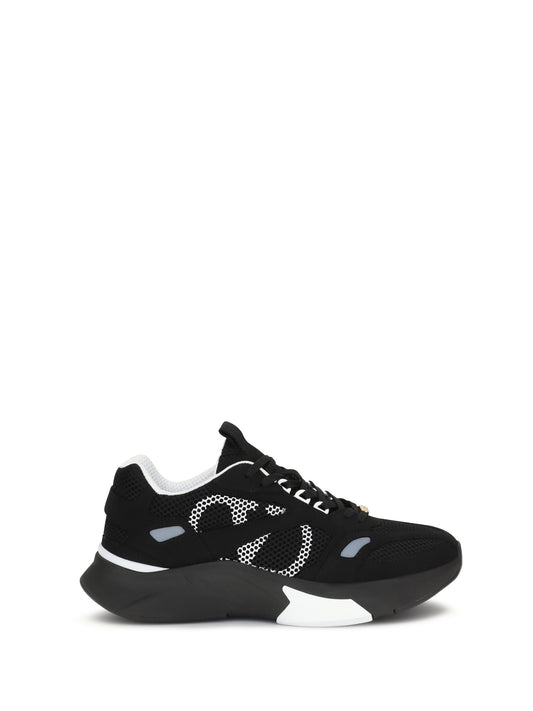 VALENTINO GARAVANI Demivee mesh and suede Sneakers