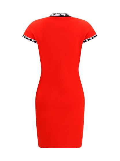 Versace Cotton knit mini Dress - Scarlet