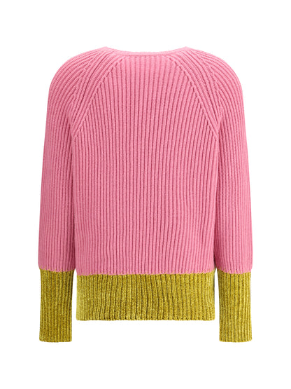 MARNI Color block wool Sweater