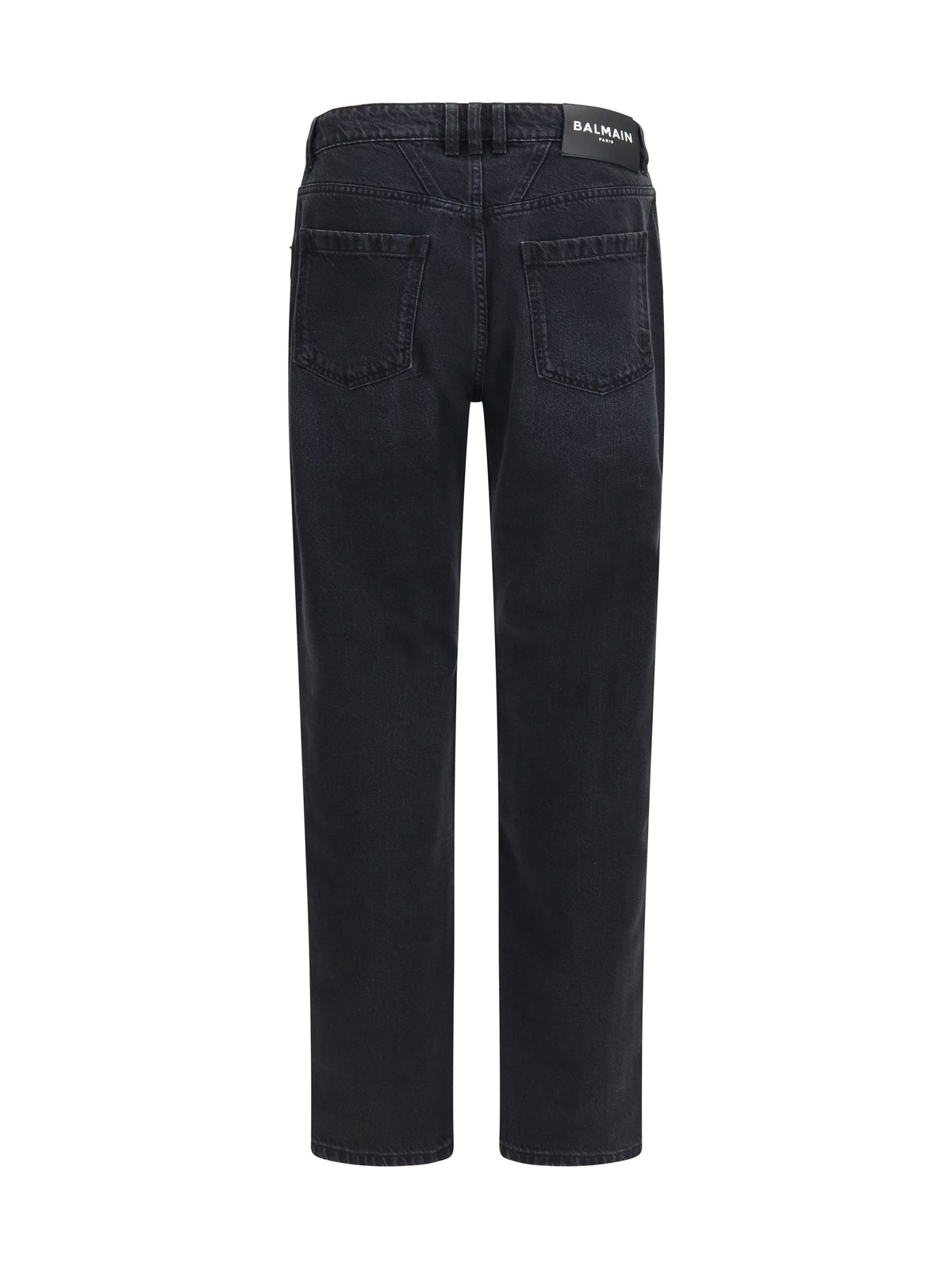 Balmain Straight-leg denim Jeans - Noir DéLavé