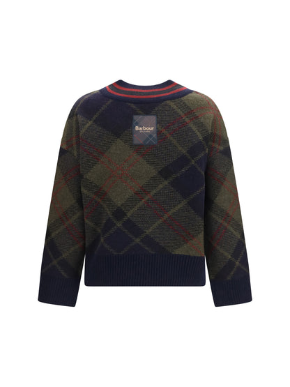 Barbour Shae Tartan wool V-neck Sweater