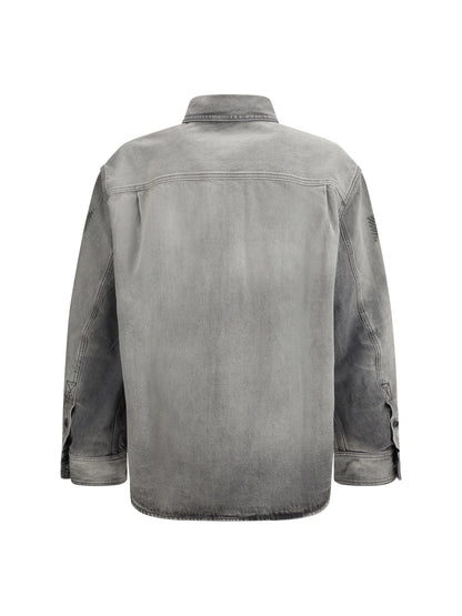 OFF-WHITE Diag Military Overshirt in denim