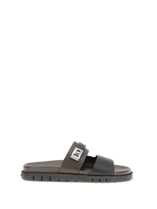FERRAGAMO Double-strap leather Sandals
