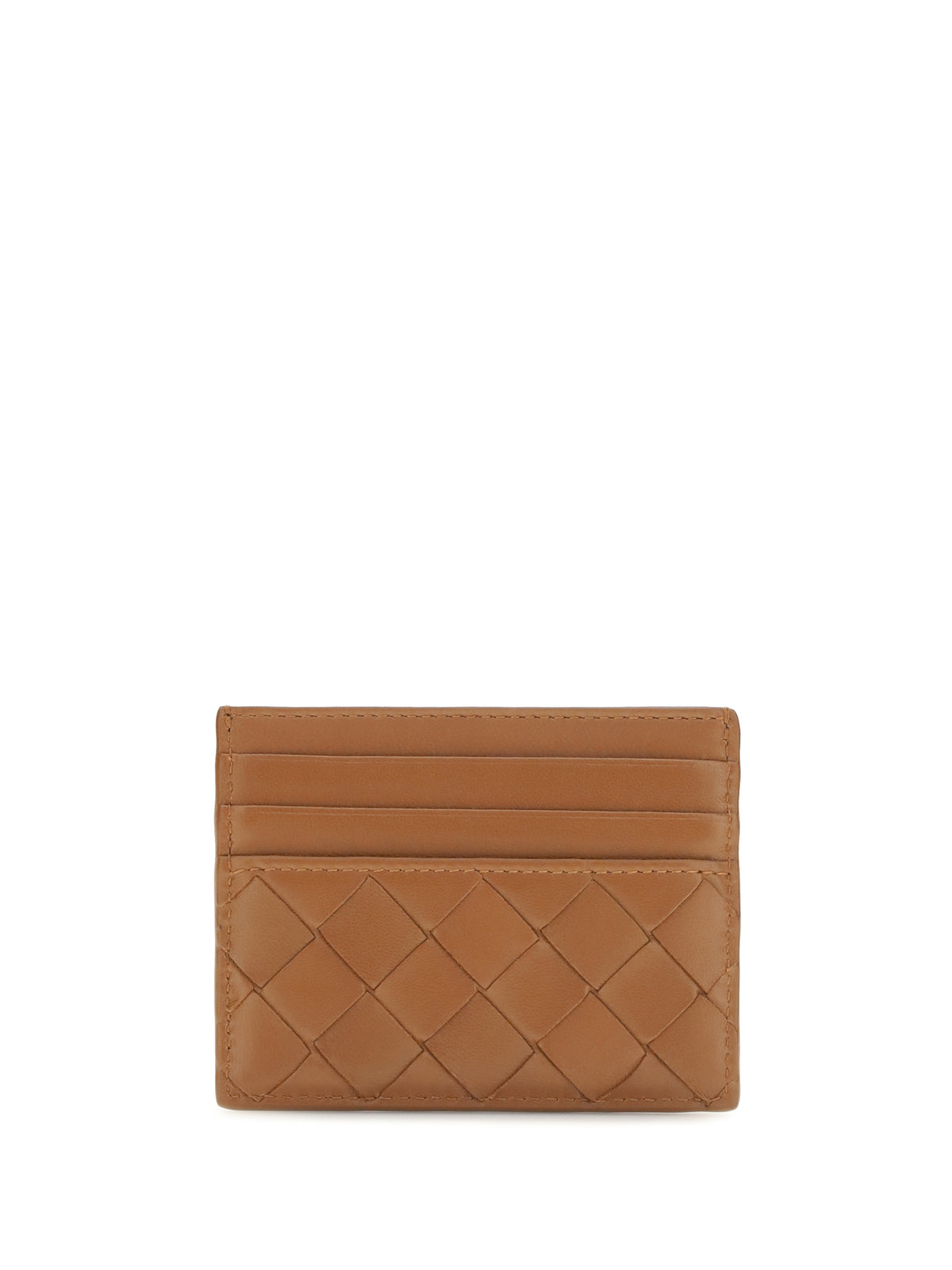Bottega Veneta Leather Card Holder - Tannin-Gold