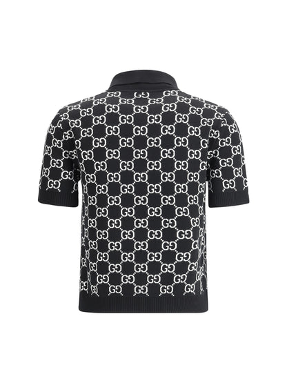 GUCCI GG wool jacquard Polo Top