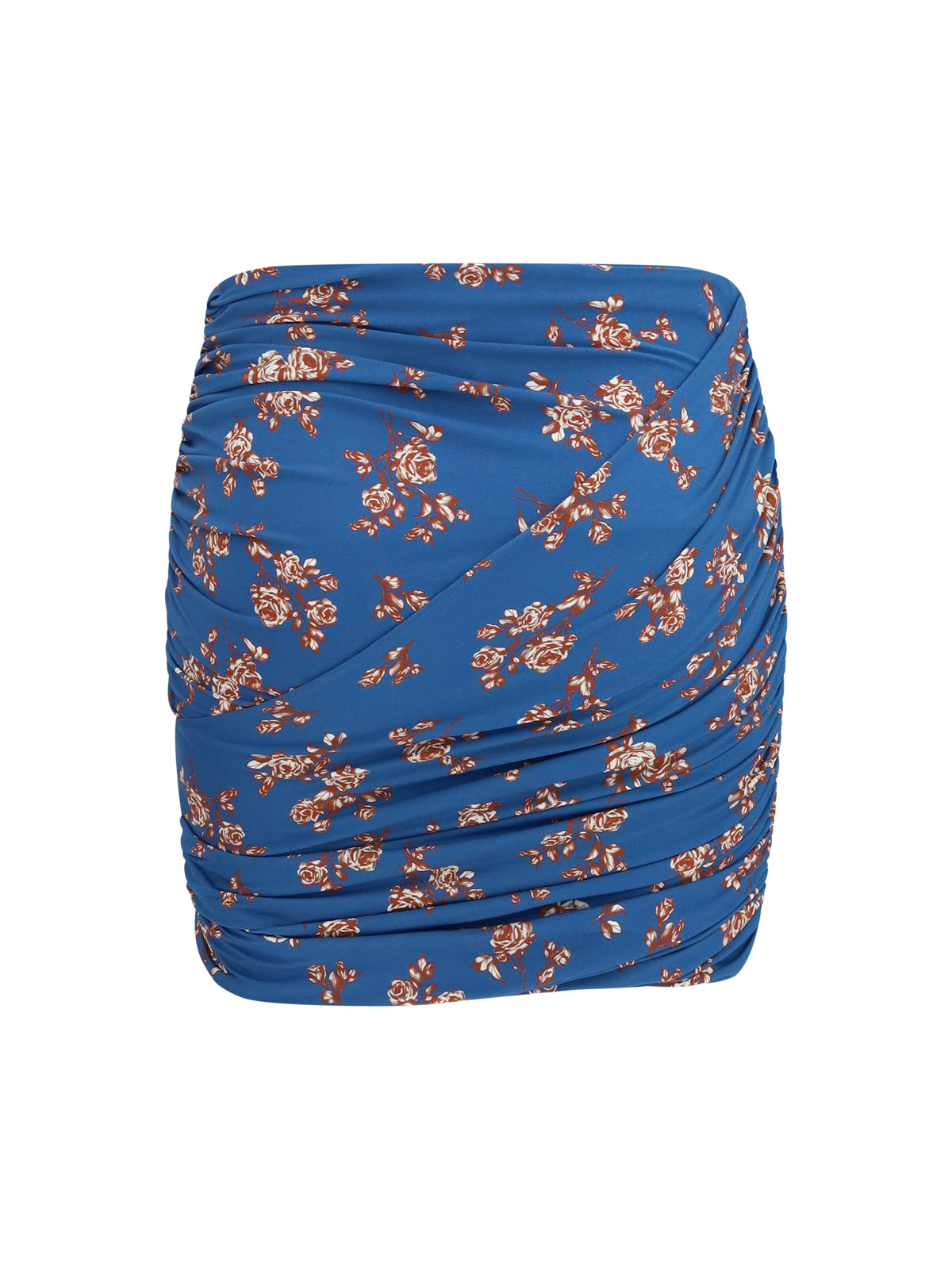 Magda Butrym Draped floral-print swim Mini Skirt - Blue