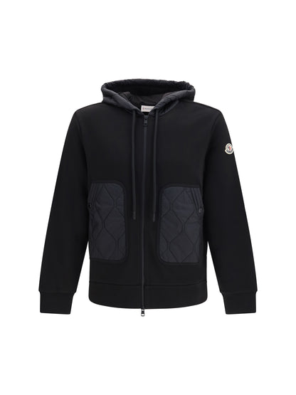 Moncler Hooded zip-up Sweatshirt - Black