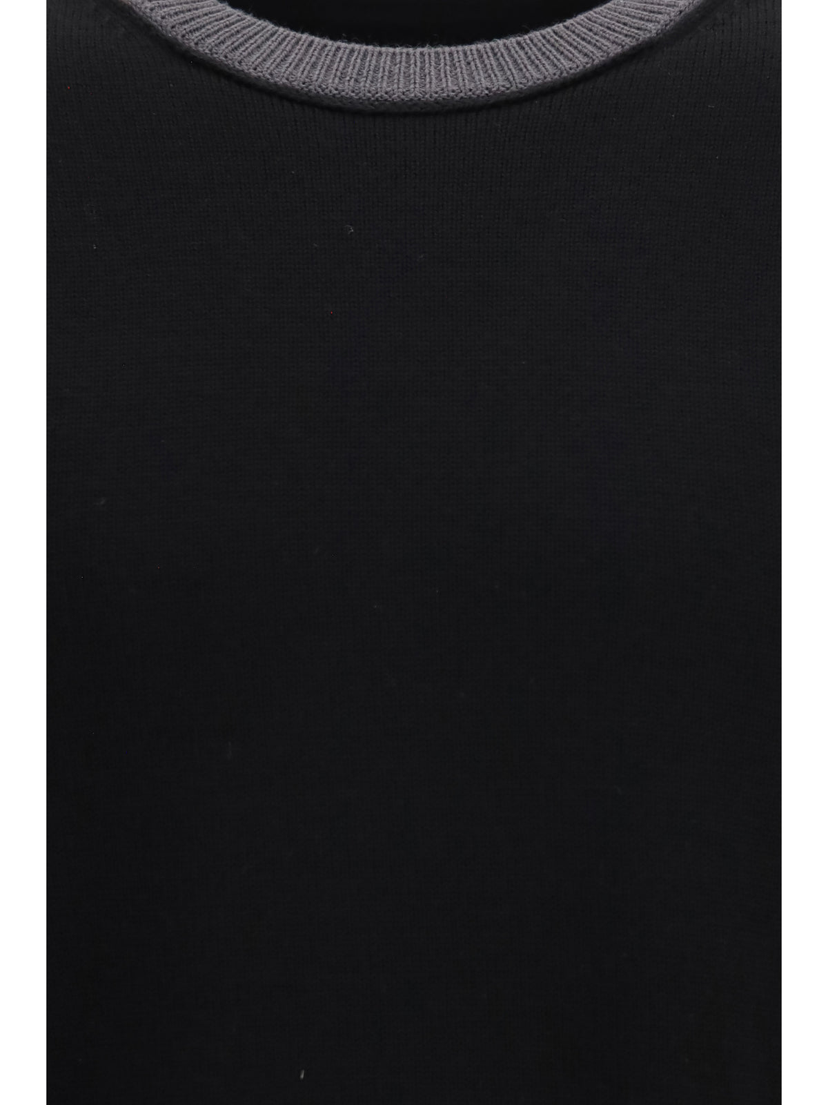 MM6 Maison Margiela Wool crew-neck Sweater - Black-Dark Grey