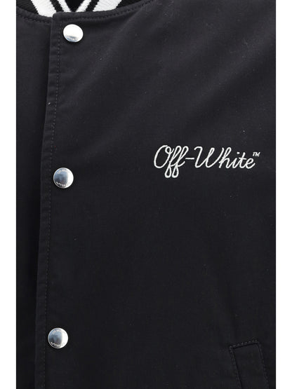 OFF-WHITE Script Cotgab Souvenir varsity Jacket