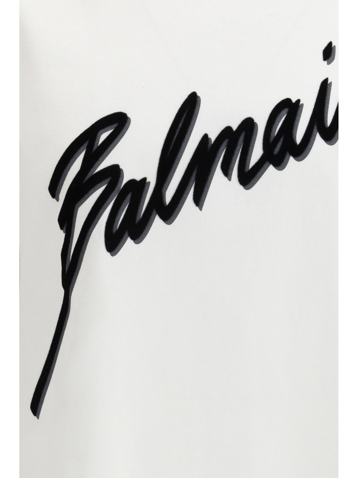 BALMAIN Balmain letter flock T-shirt