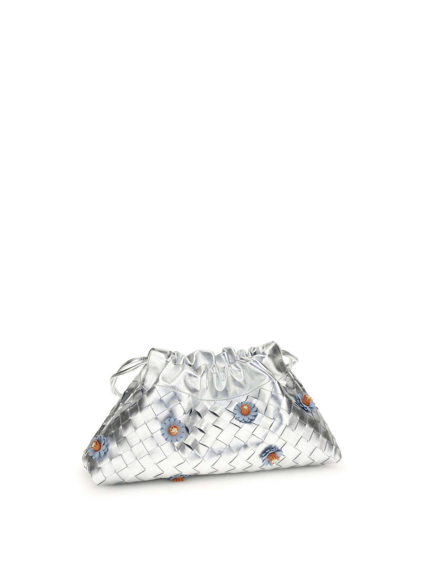 BOTTEGA VENETA Dustbag Clutch Bag with floral appliqués