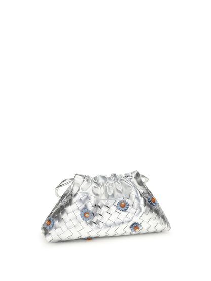 BOTTEGA VENETA Dustbag Clutch Bag with floral appliqués