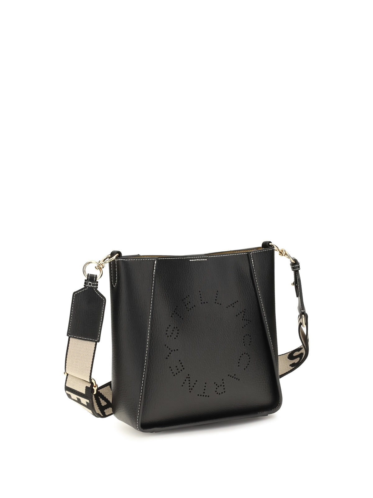 Stella Mccartney Logo Shoulder Bag - Black