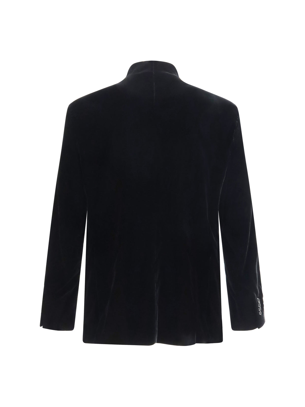 Giorgio Armani Blazer One Shot in stretch viscose and cupro velvet - Black