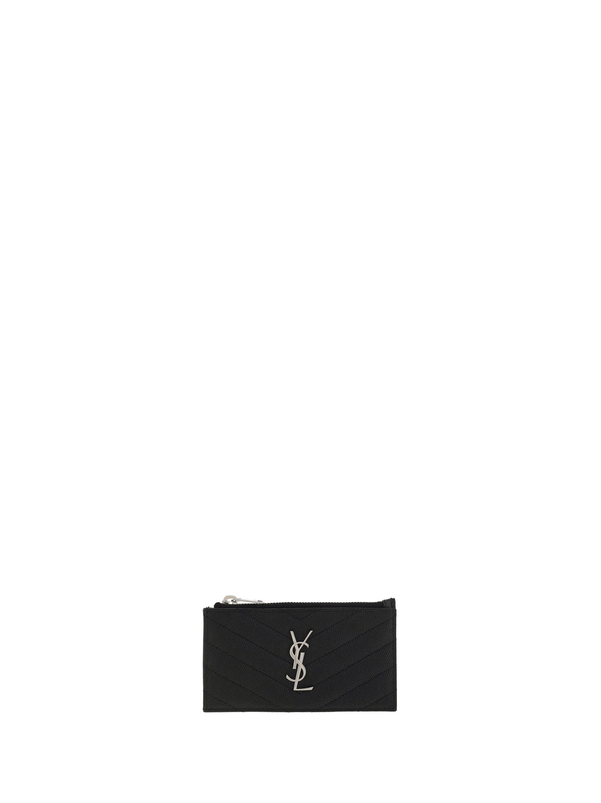 Saint Laurent Leather Cardholder - Black