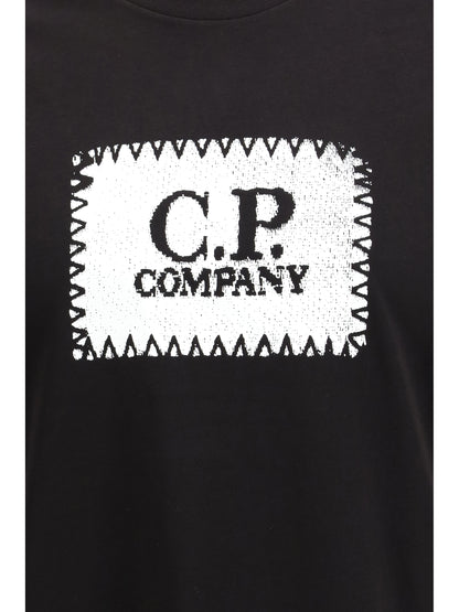 C.P. COMPANY Jersey 30/1 Short Sleeve Logo Label T-Shirt
