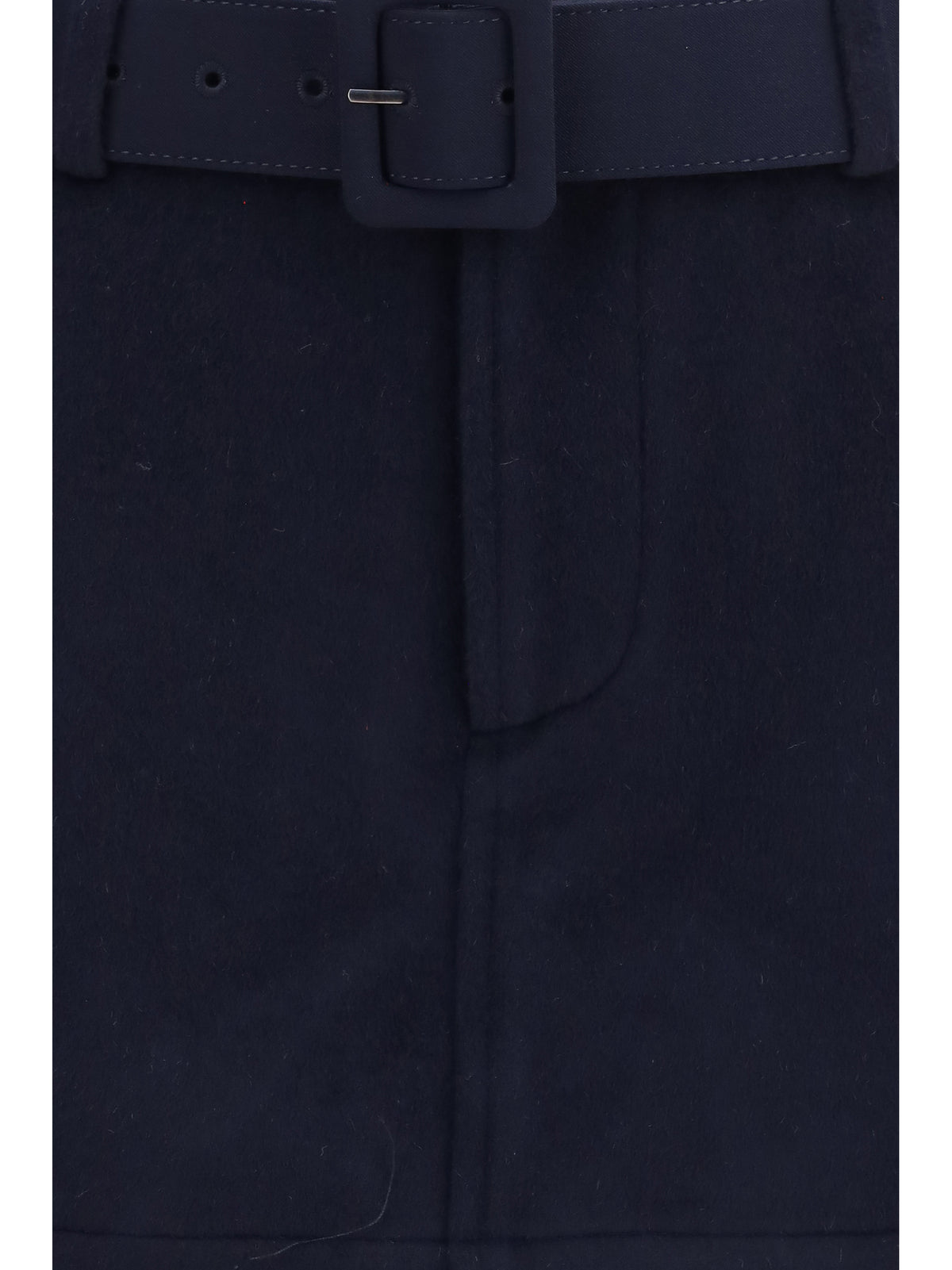 Self-Portrait Wool Shorts with lace - Navy