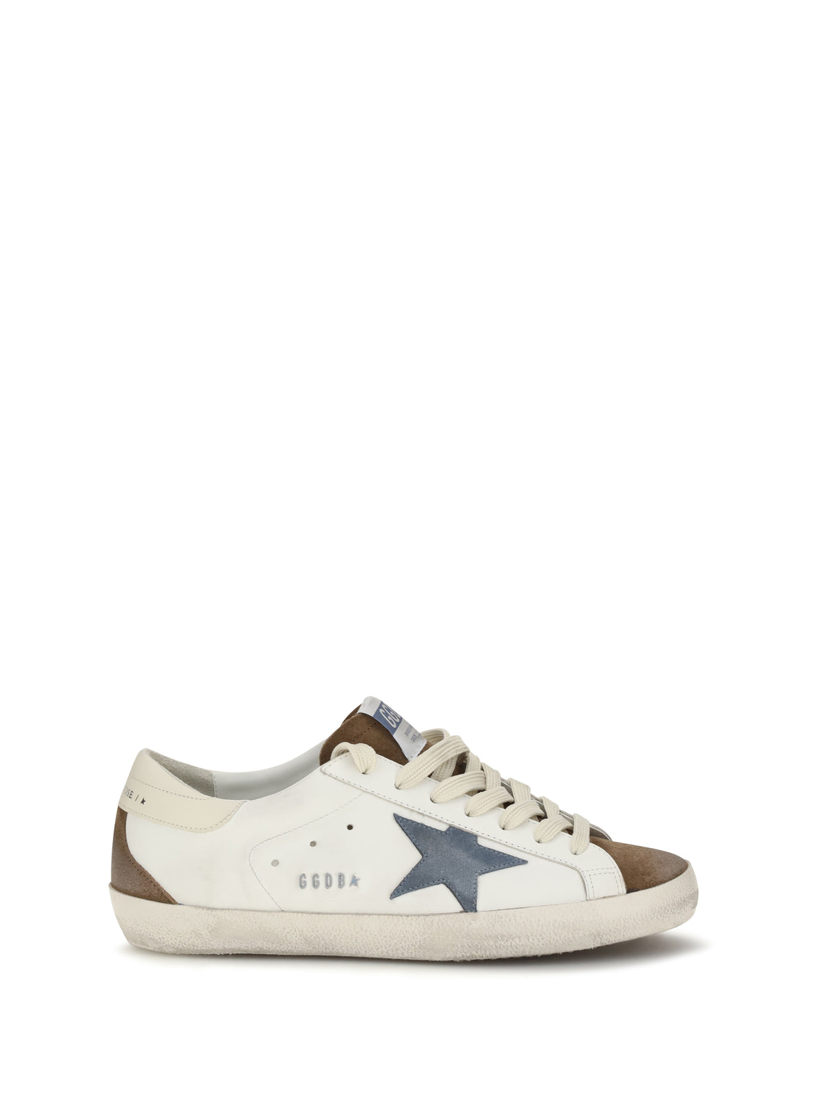 Golden Goose Super Star Sneakers - White/Brown/Blue Denim/Cream