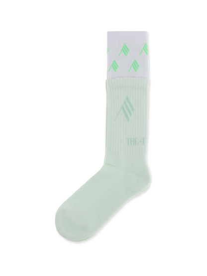 The Attico Logo cotton Socks - Mint