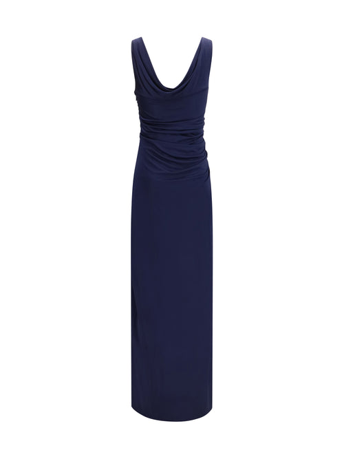 Versace Long Dress in soft viscose jersey - Navy