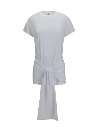 Toteme Draped-waist jersey T-shirt - White