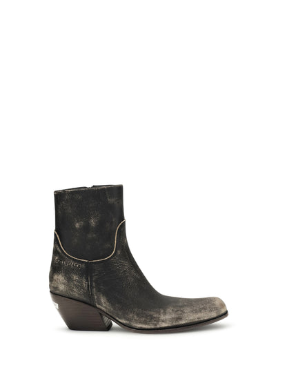 Balenciaga Memphis Ankle Boots - Black/Beige