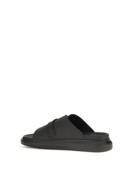 Alexander Mcqueen Buckle slide Sandals - Black