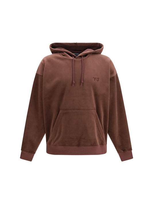 Y-3 Corduroy Hooded Sweatshirt - Night Red