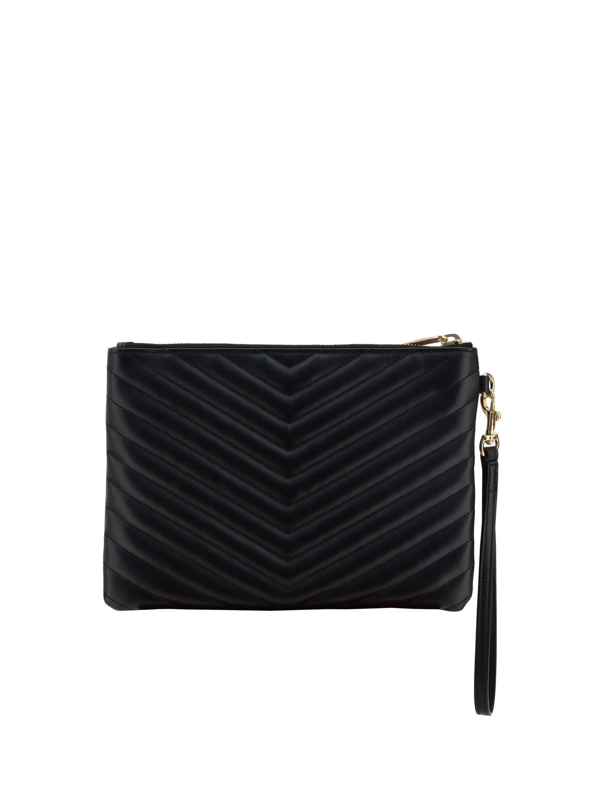Saint Laurent Matelassé Clutch Bag - Black