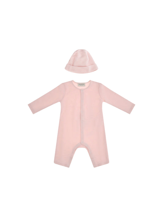 Gucci GG cotton piqué Baby gift Set - Baby Pink/Mix