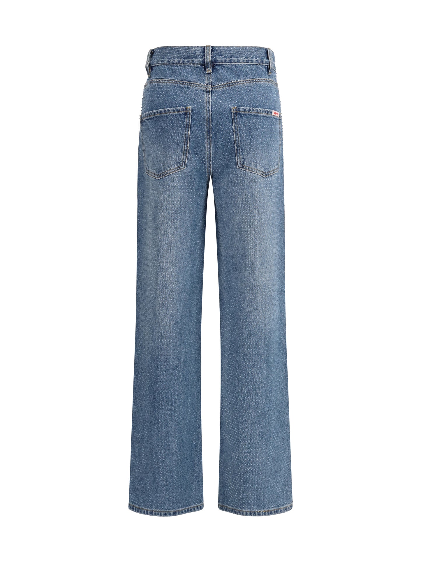 SELF-PORTRAIT Straight-leg Jeans with all-over rhinestones
