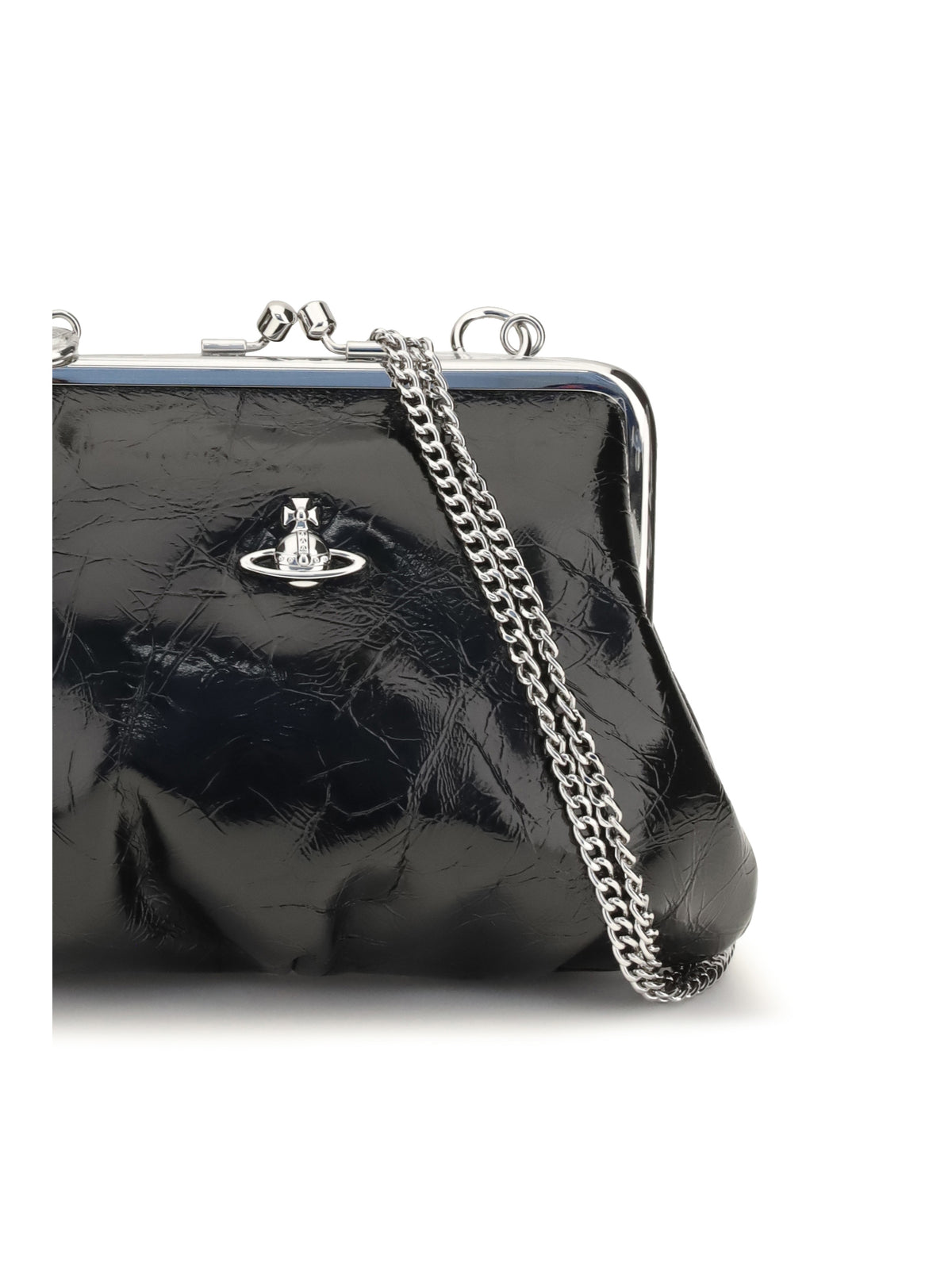 Vivienne Westwood Granny Frame patent leather Handbag - Black