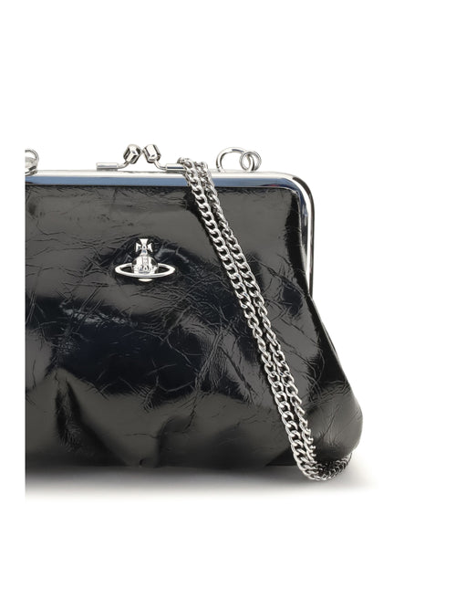 Vivienne Westwood Granny Frame patent leather Handbag - Black