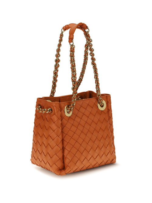 Bottega Veneta Small Parachute Shoulder Bag - Burned Orange-Mb