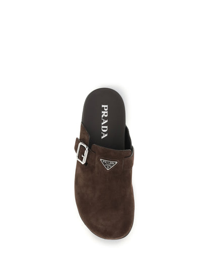 Prada Suede Mules - Moro