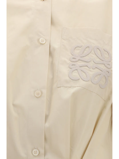Loewe Lightweight cotton poplin Dress - Light Beige
