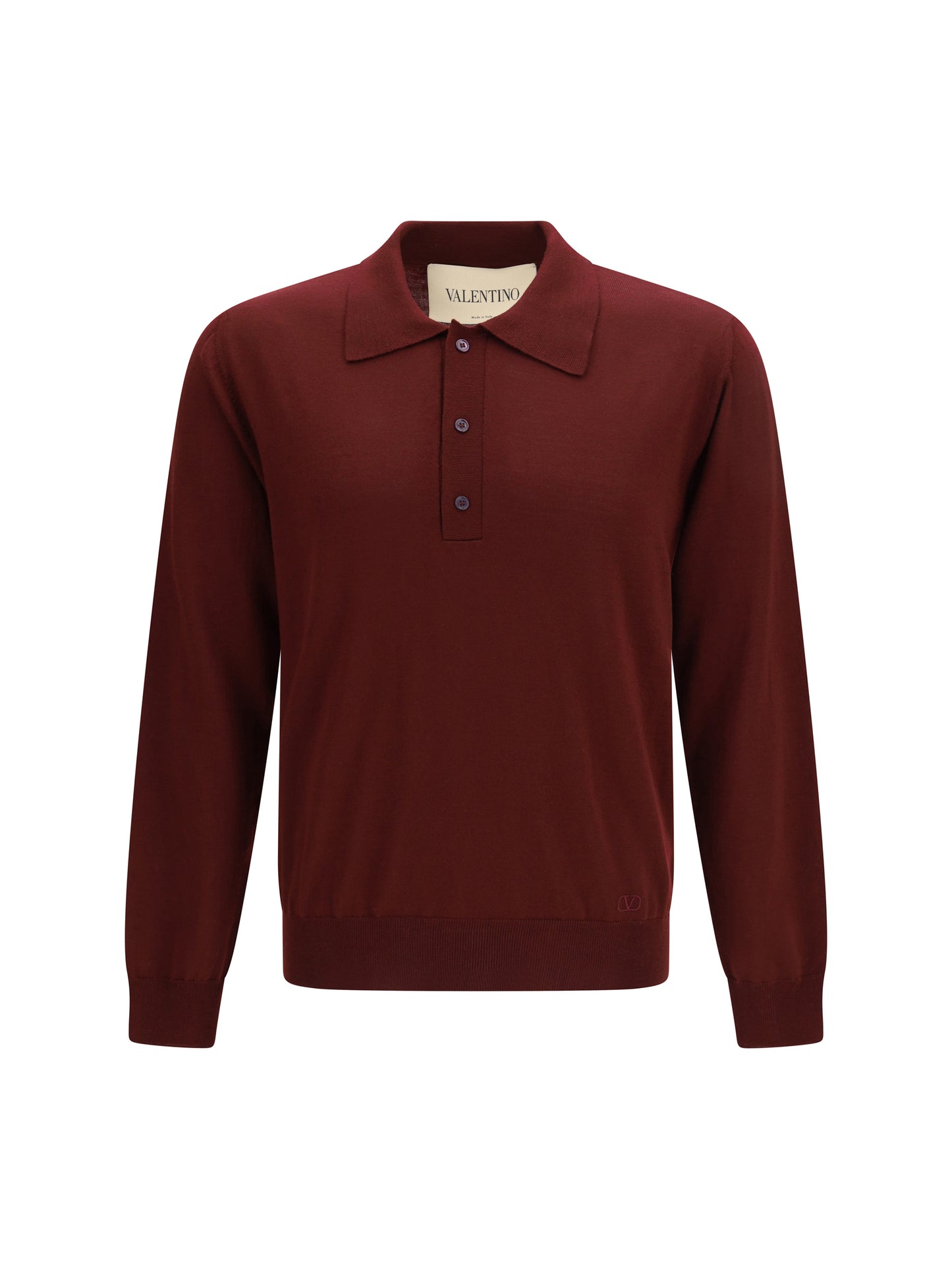 VALENTINO Wool Polo with VLogo embroidery