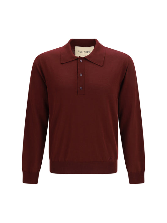 VALENTINO Wool Polo with VLogo embroidery