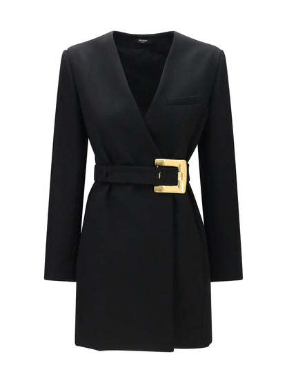 BALMAIN Grain de poudre Blazer with belt