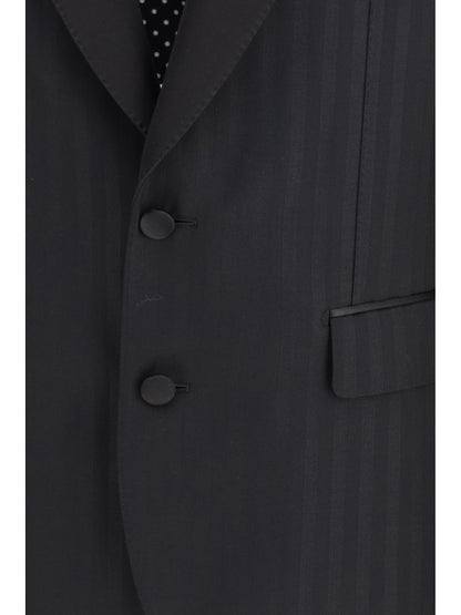 Dolce & Gabbana Striped peak-lapel Blazer - Black
